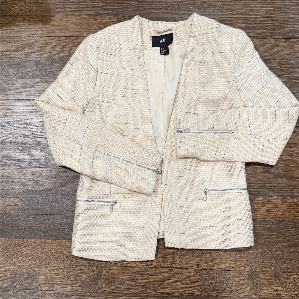 H&M Cream Tweed Jacket